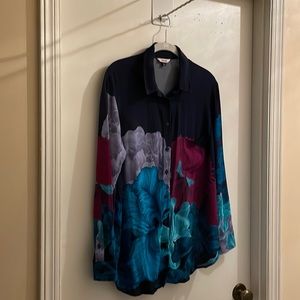 The Kit Zoe Shirt, Ocean Iris